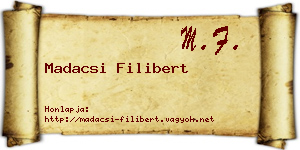Madacsi Filibert névjegykártya